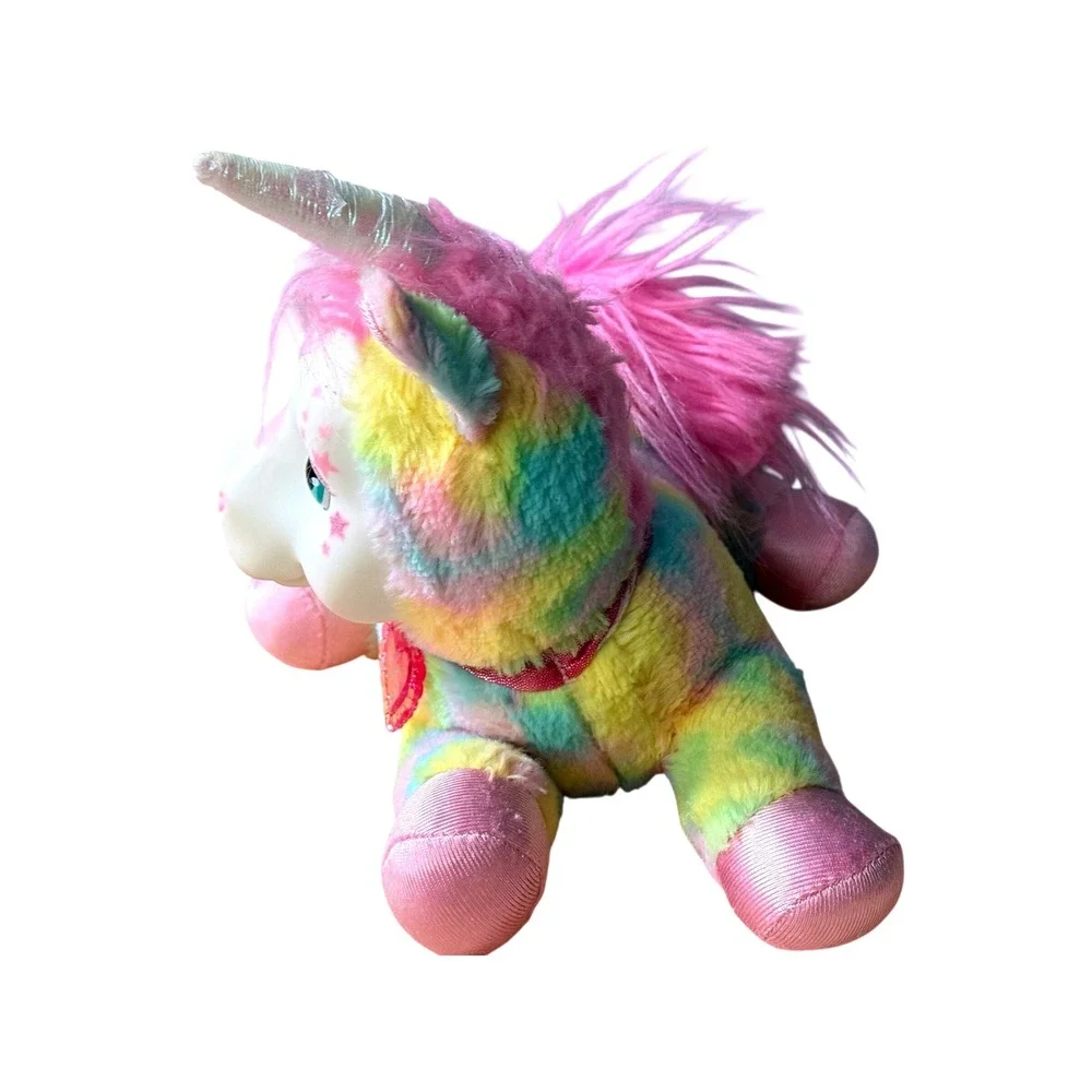 Just Play Rainbow Unicorn Surprise Plush‎ Mother and 1 Baby Tie Dye Pink Yellow - Picture 3 of 10